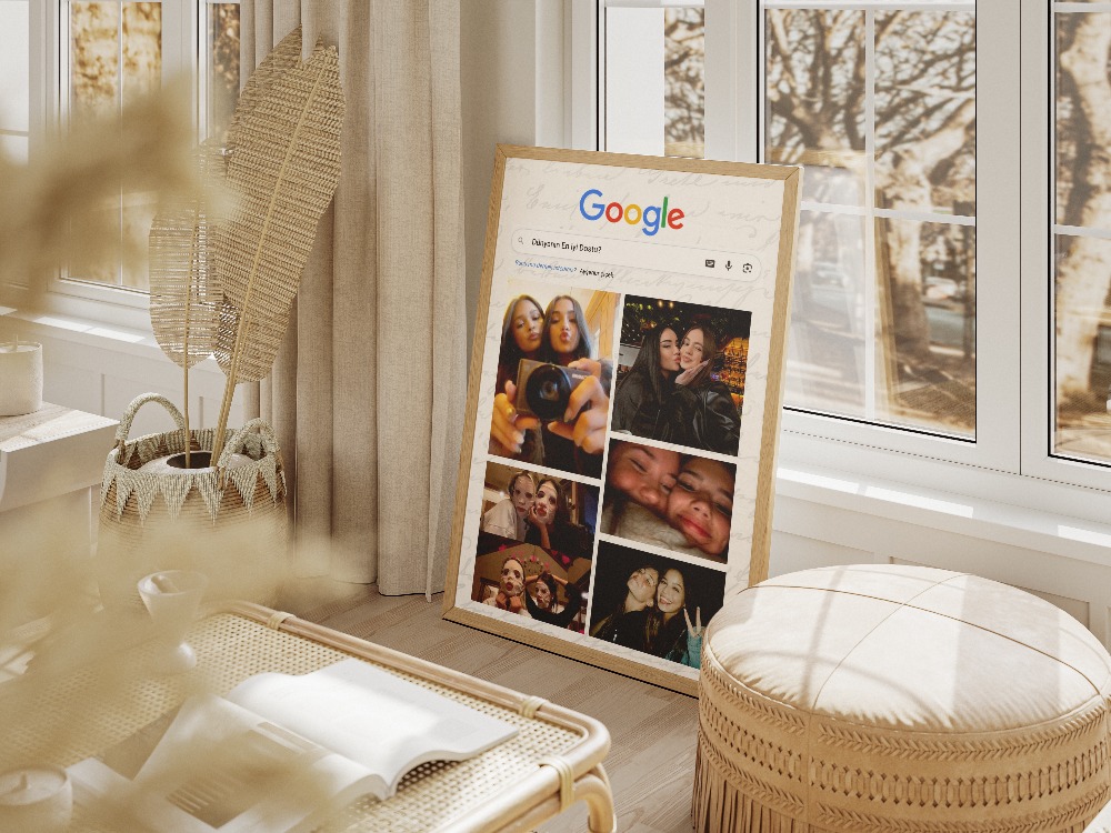 Kişiye Özel Google Arama Motoru Temalı Arkadaş Tablosu | Dünyanın En İyi İkilisi