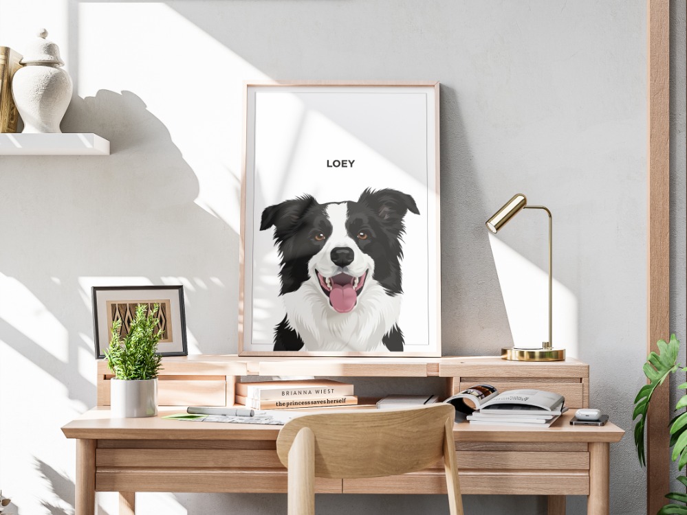 Kişiye Özel Evcil Hayvan Portre Posteri | Minimal Kedi & Köpek Fotoğraf Tasarımı