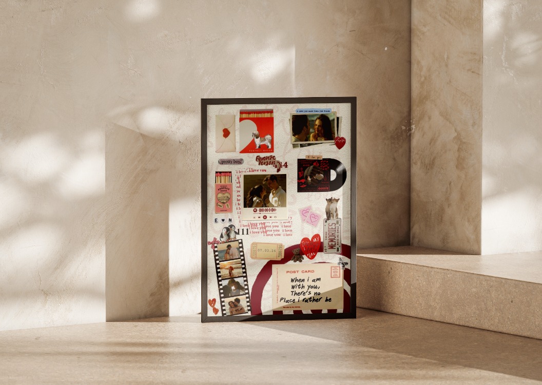 Kişiye Özel Matchbox Tablosu 2 | Yaratıcı Kolaj Hediye