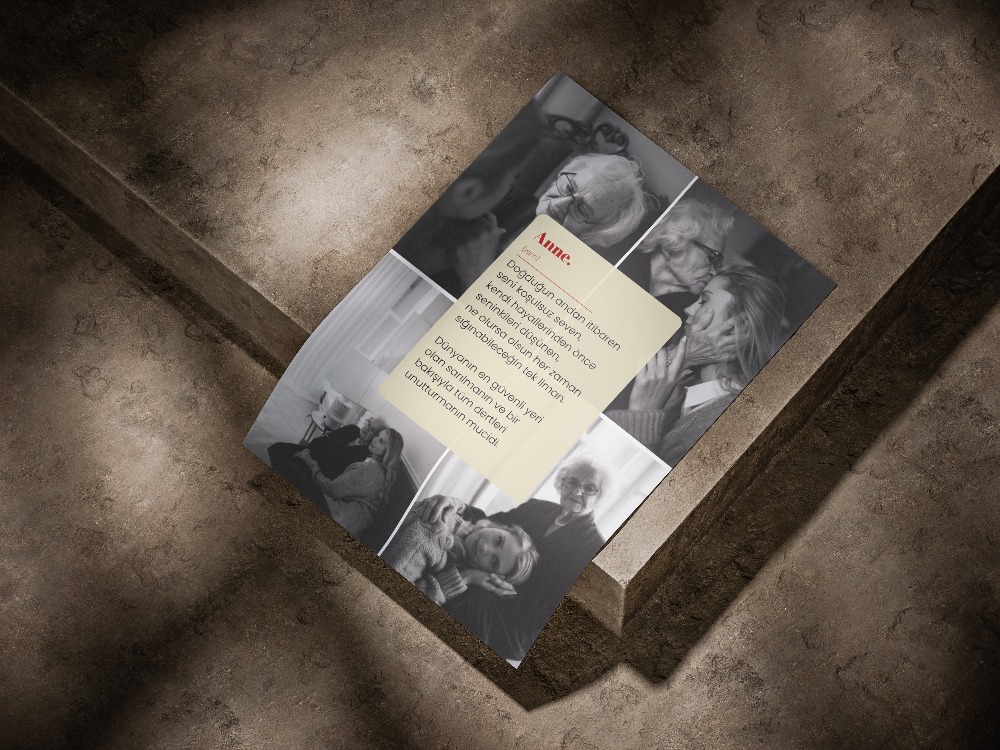 4 Fotoğraflı Anne Tanımı Posteri | Kişiye Özel Duygusal Anneler Günü Hediyesi
