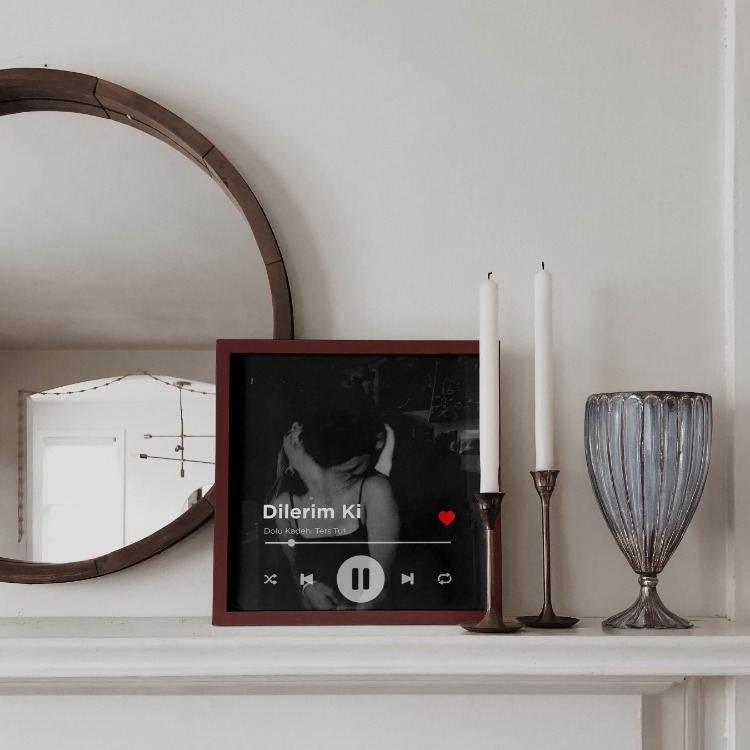 Kişiye Özel Spotify Çalar Arayüzü Tablosu | İnteraktif Hediye | Sevgiliye
