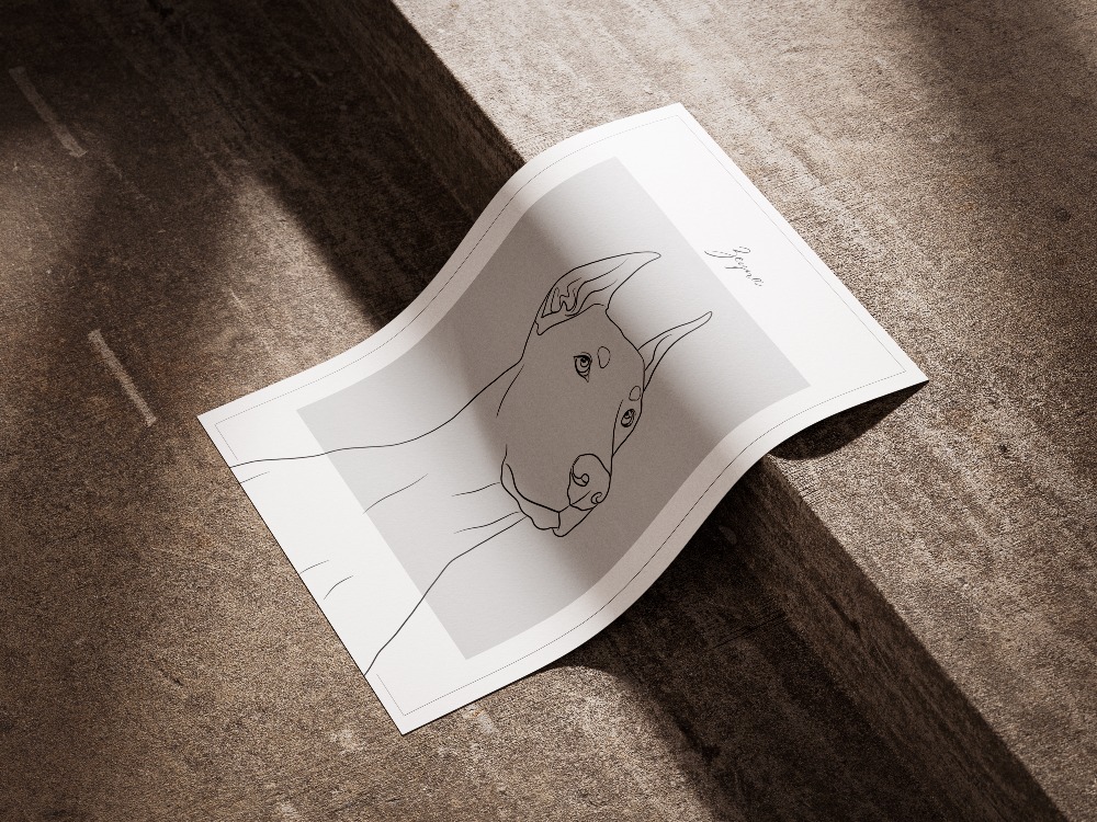 Kişiye Özel Evcil Hayvan Minimalist Poster | Köpek Portresi | Fotoğraflı Modern Duvar Dekoru