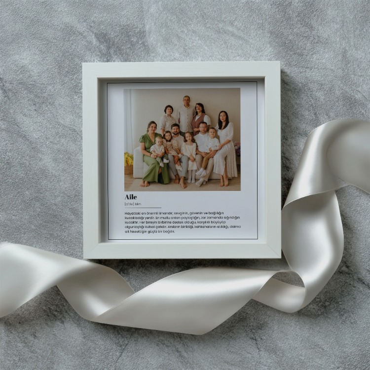 Kişiye Özel Aile Tanımı Posteri | Büyük Aile Fotoğraf Tablosu