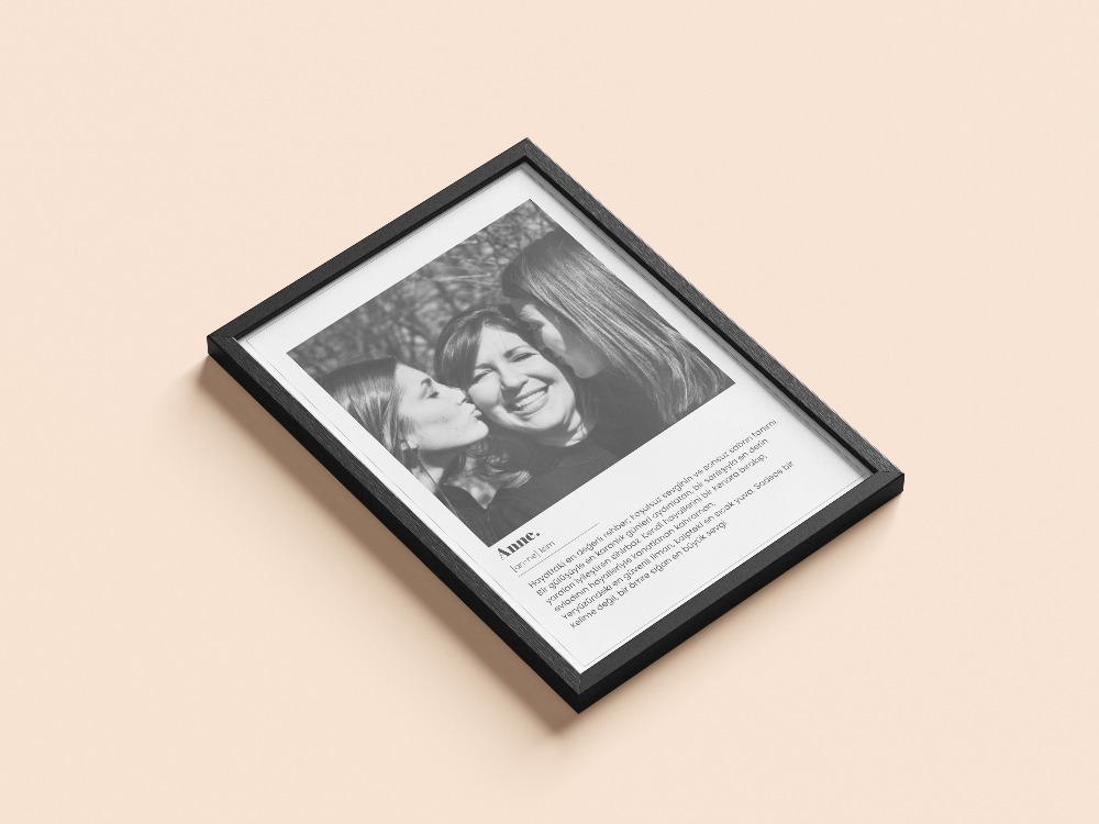 Anne Kelimesinin Anlamı | Anneye Fotoğraflı Minimalist Anlamlı Hediye