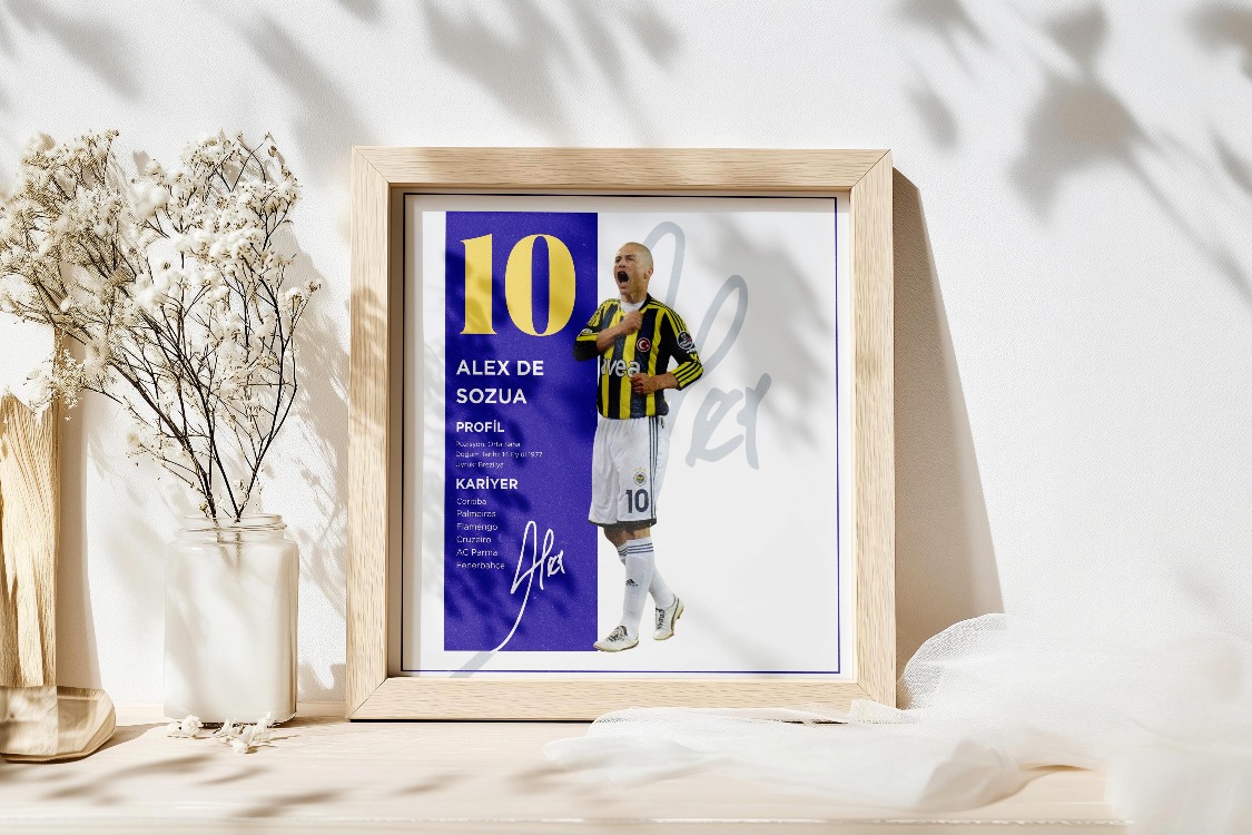 Alex de Souza Fenerbahçe Efsanesi Posteri | Kaptan Alex Futbol Kariyer Tablosu