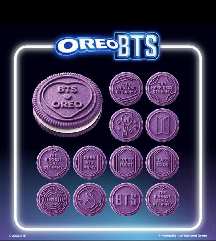 Bts oreo 5 adet orjinal sticker dahil 
