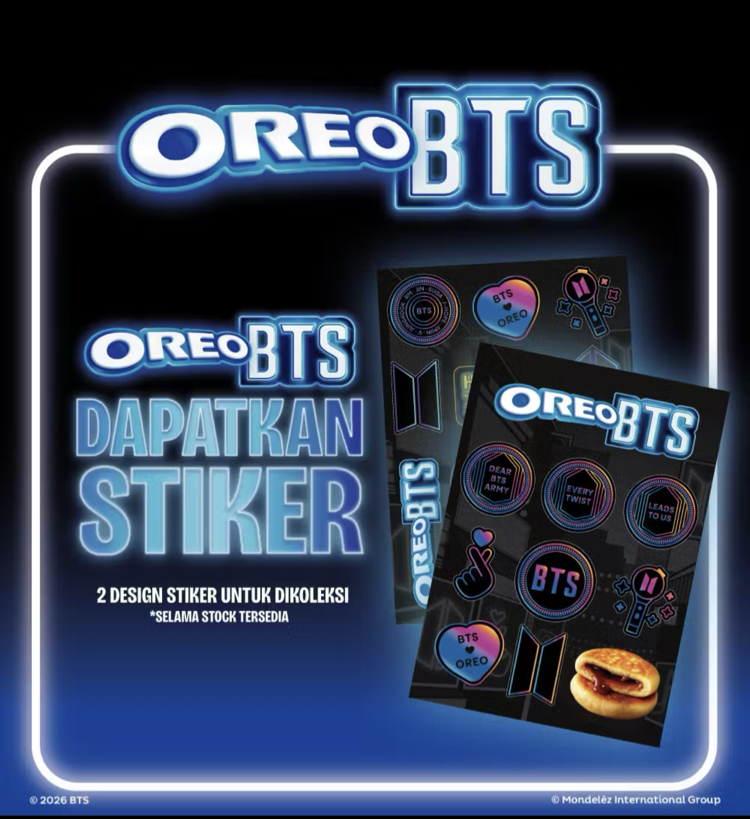 Bts oreo 5 adet orjinal sticker dahil 