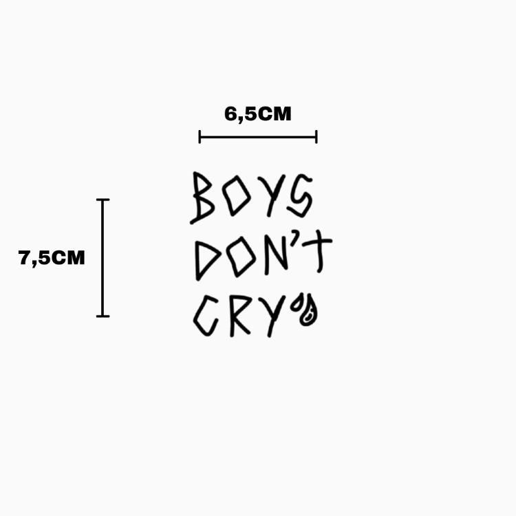 Boys Don't Cry Sticker