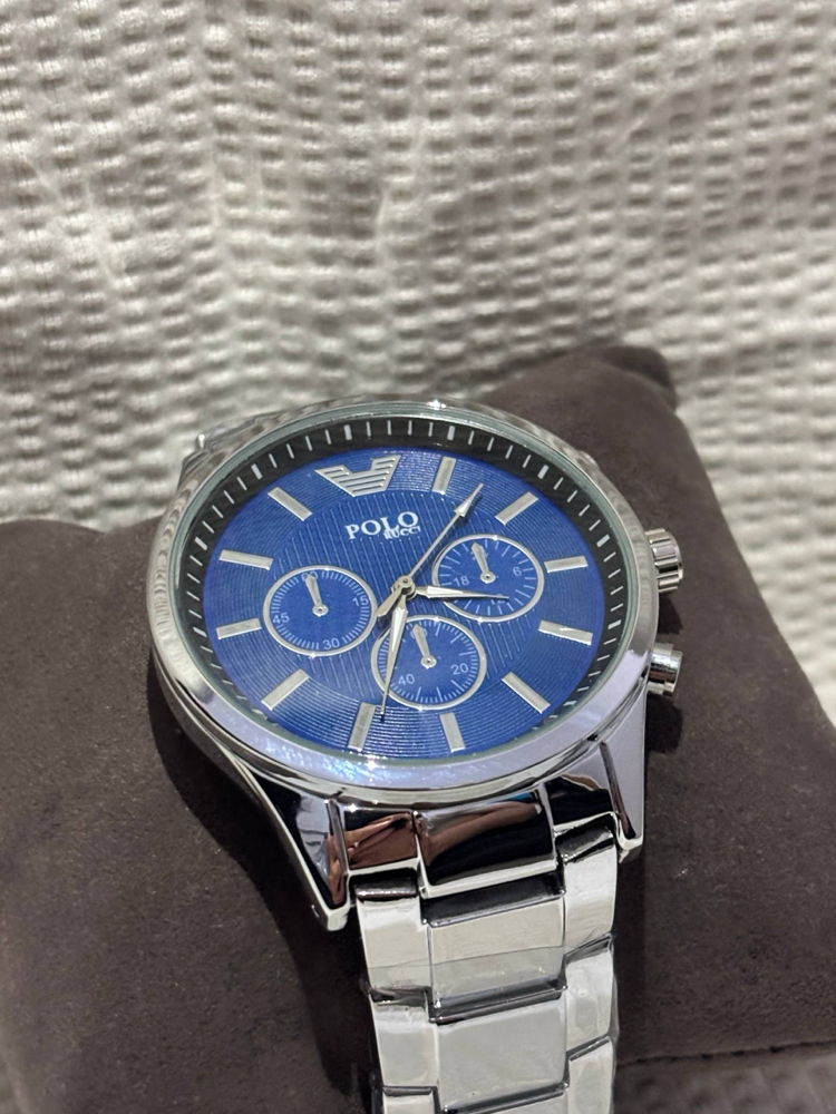 Polo Rucci Blue Horizon: Gümüş Renk Çelik Kordonlu Erkek Kol Saati