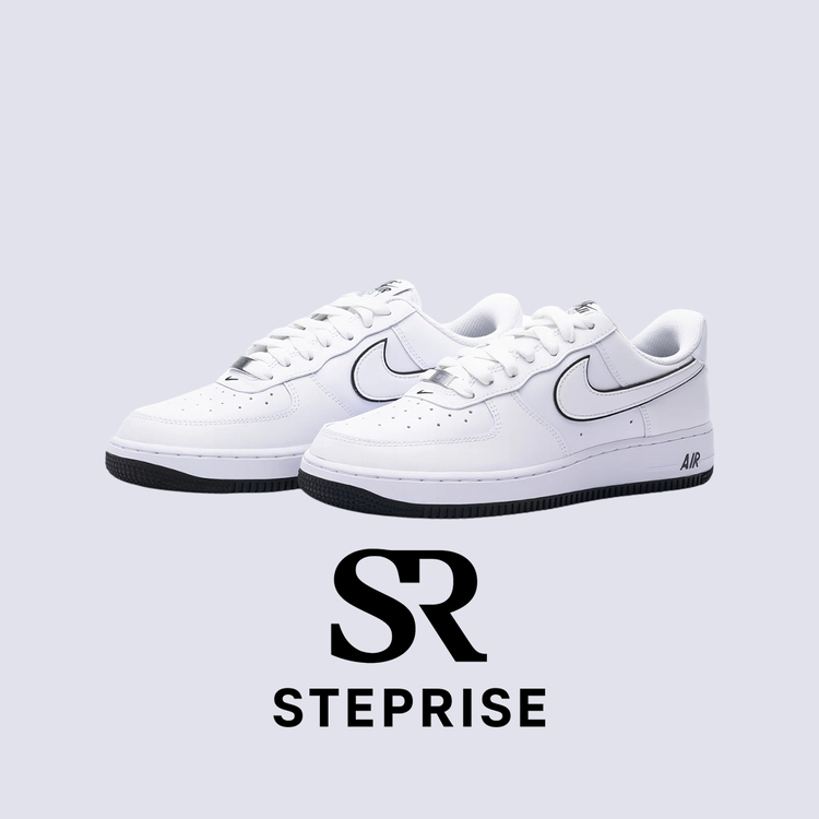 Nike Air Force 1 '07 Low White Black Outline Swoosh