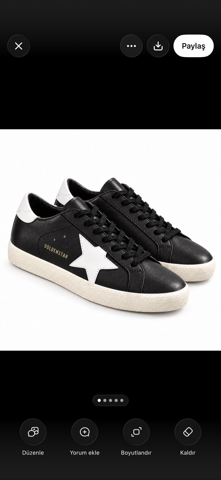 Golden Goose Super-Star Erkek Black & white