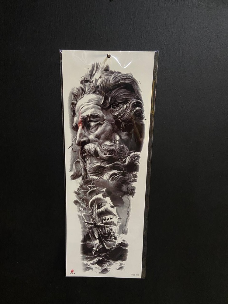 Kol Kaplama Poseidon Tattoo (45cm)