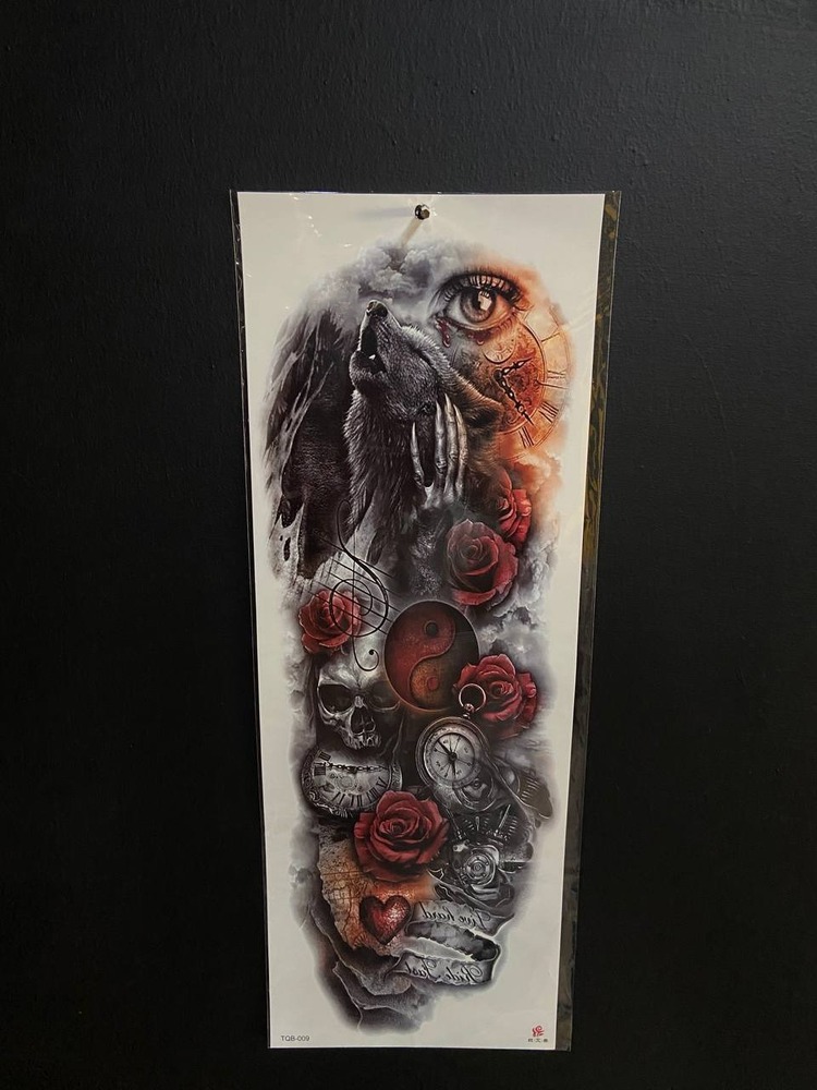 Kol Kaplama Renkli Tattoo (45cm)