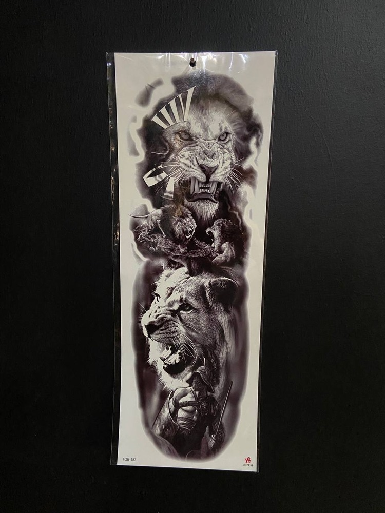 Kol Kaplama Lion Tattoo (45cm)