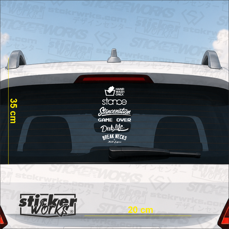 Premium Arka Cam Sticker Seti 6