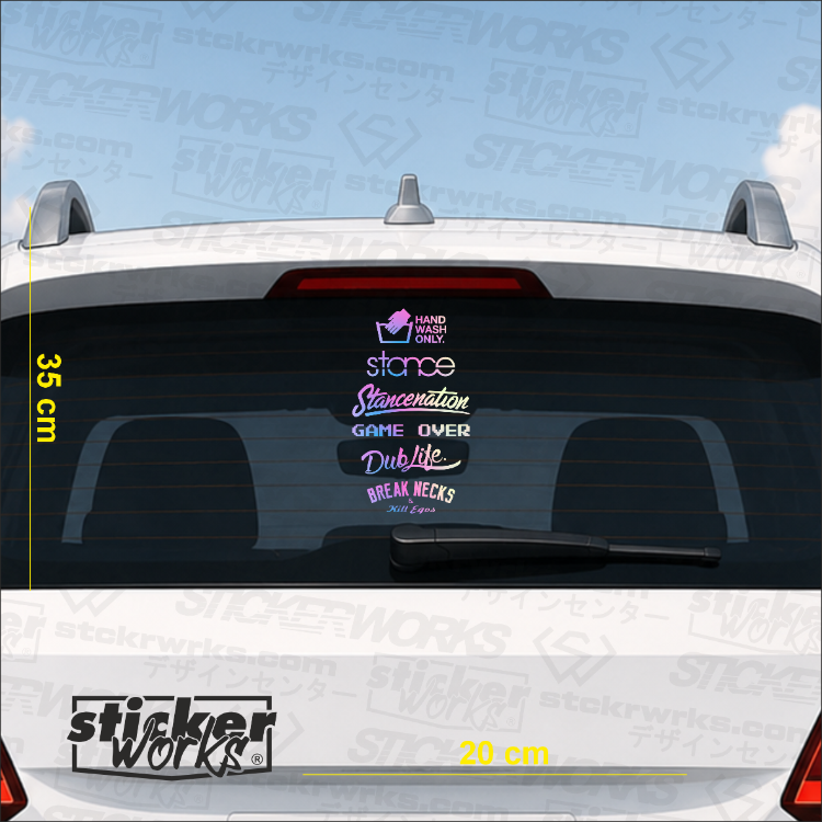 Premium Arka Cam Sticker Seti 6