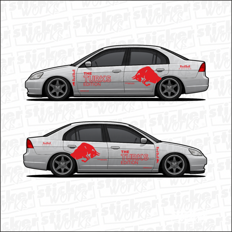 Red Bull The Edition Sticker – Yan Gövde Sticker Seti