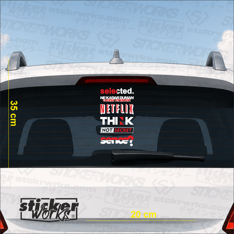 Premium Arka Cam Sticker Seti 1