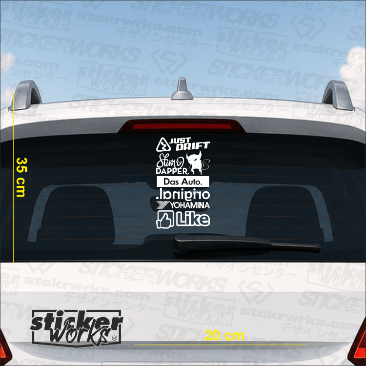 Premium Arka Cam Sticker Seti 2