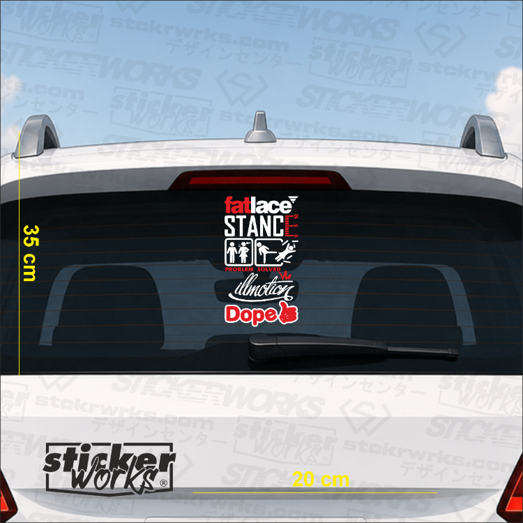 Premium Arka Cam Sticker Seti 4