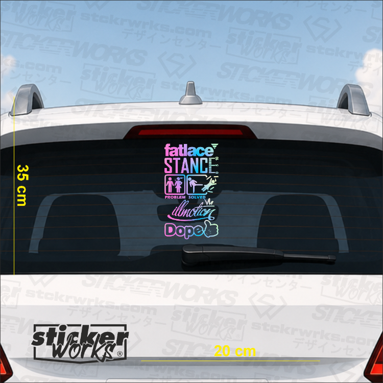Premium Arka Cam Sticker Seti 4