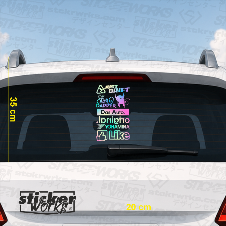 Premium Arka Cam Sticker Seti 2