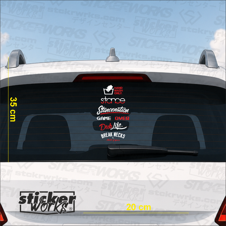 Premium Arka Cam Sticker Seti 6