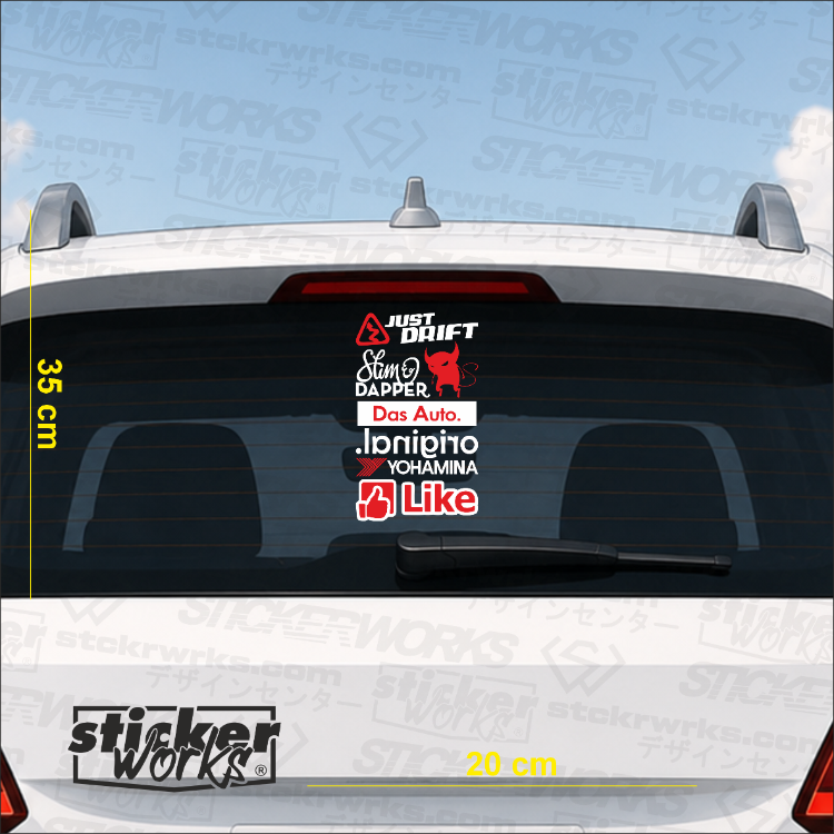 Premium Arka Cam Sticker Seti 2