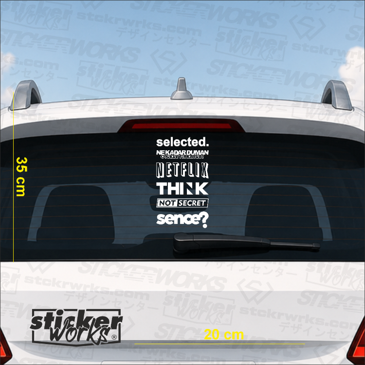 Premium Arka Cam Sticker Seti 1