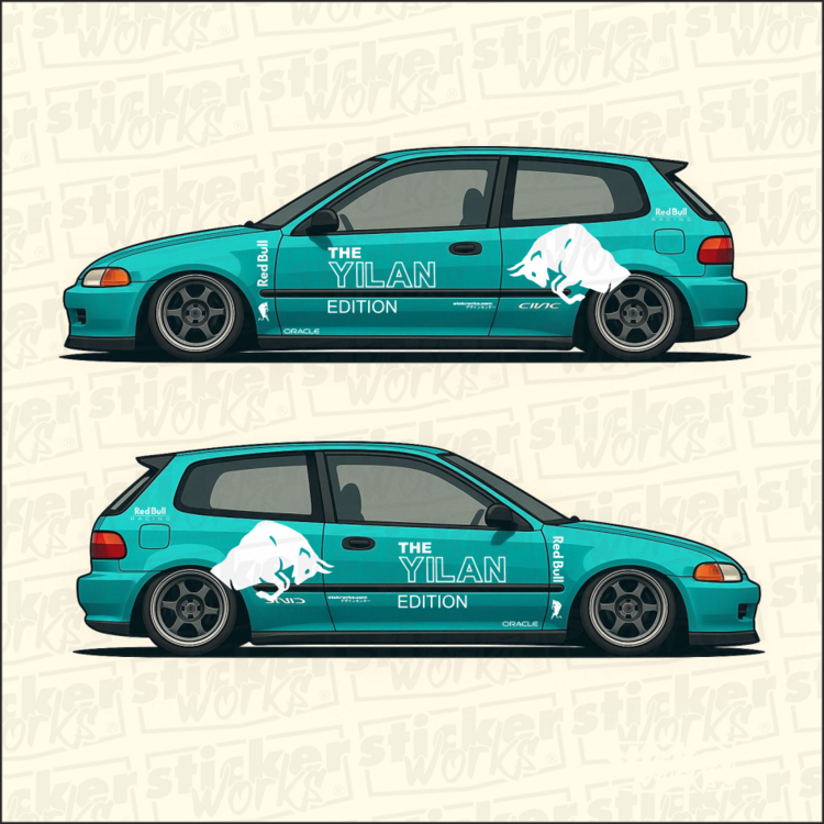 Red Bull The Edition Sticker – Yan Gövde Sticker Seti