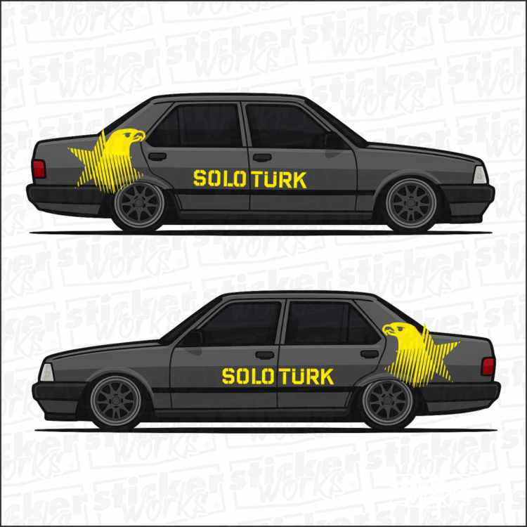Solo Türk Temalı Araç Yan Sticker Takımı