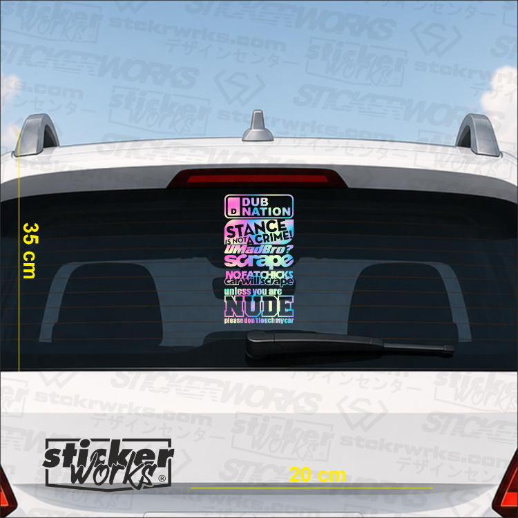 Premium Arka Cam Sticker Seti 3