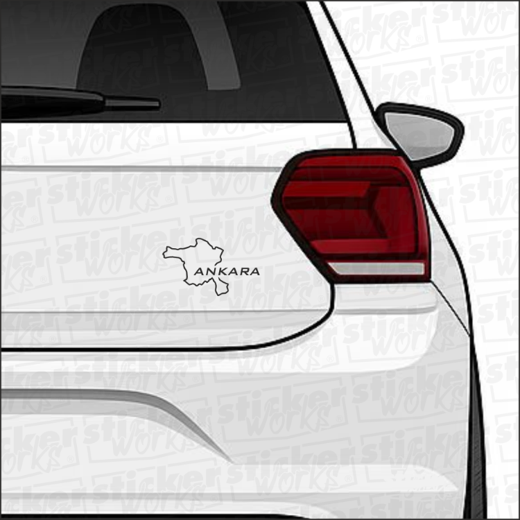 Ankara il Harita Sticker – Şehir Aşkını Yansıt!