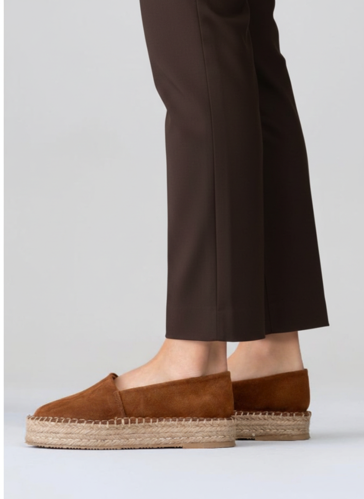 Taba Süet Günlük Klasik Espadril Ayakkabı