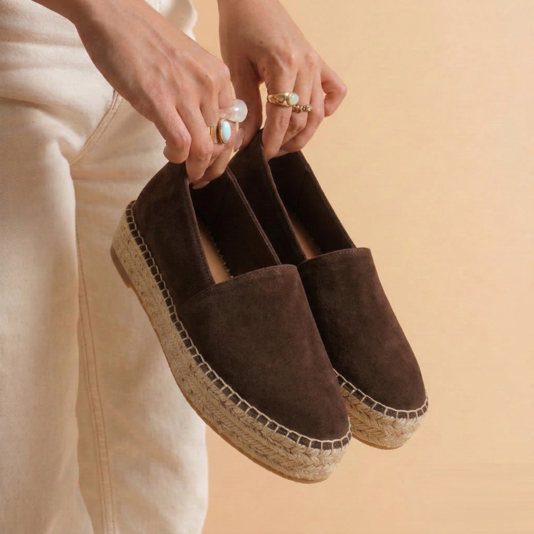 Kahve Süet Günlük Klasik Espadril Ayakkabı