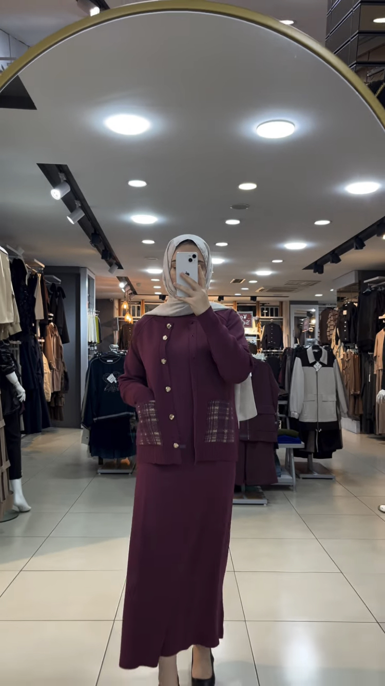 ikili takım içlik elbise ve hırka