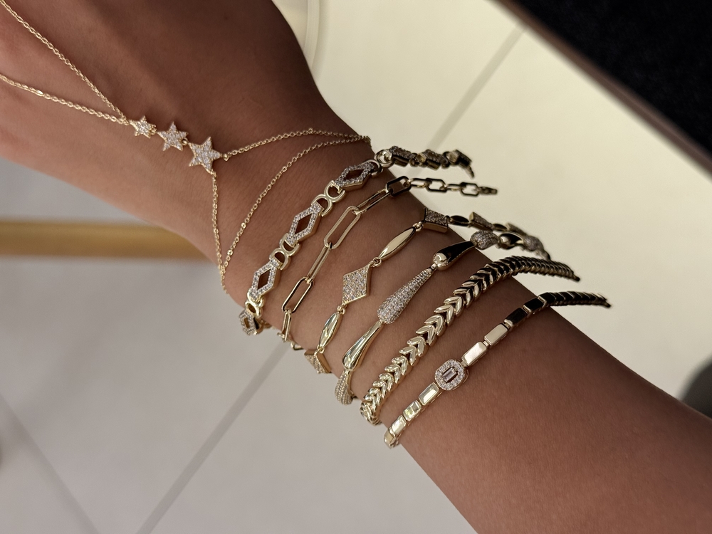 yaprak model bileklik | 14k