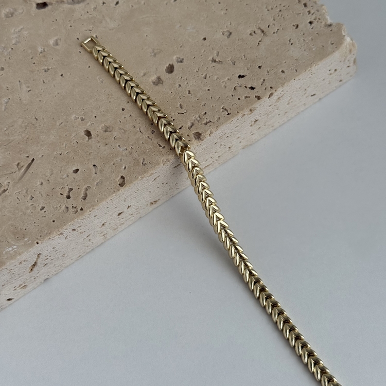 yaprak model bileklik | 14k
