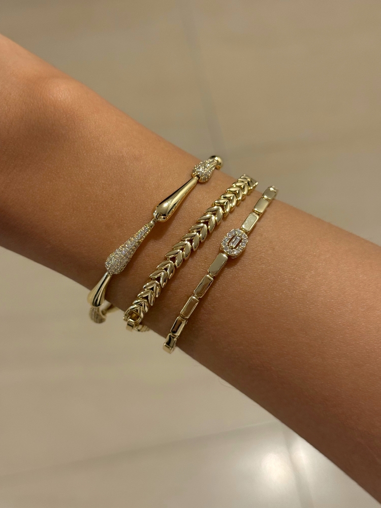 yaprak model bileklik | 14k