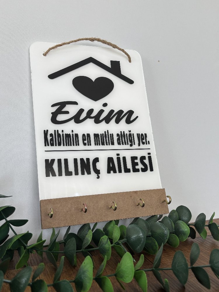 Beyaz Anahtarlık Askılığı 