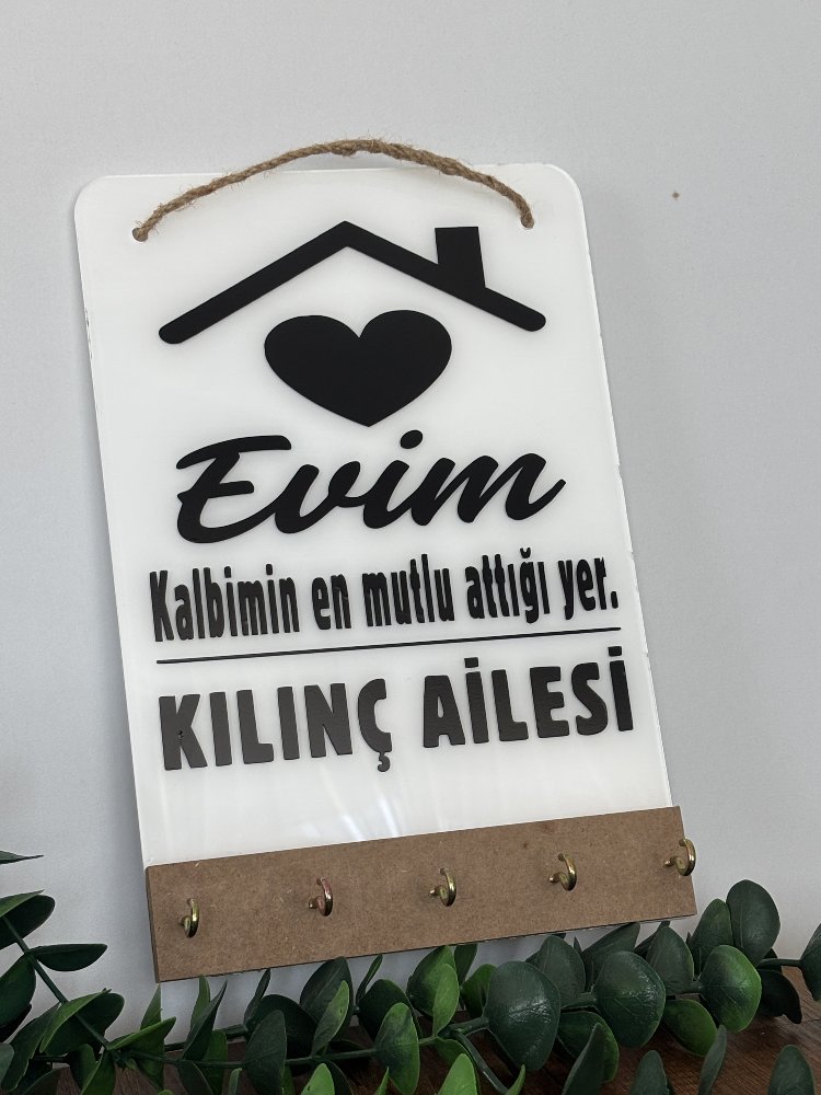 Beyaz Anahtarlık Askılığı 