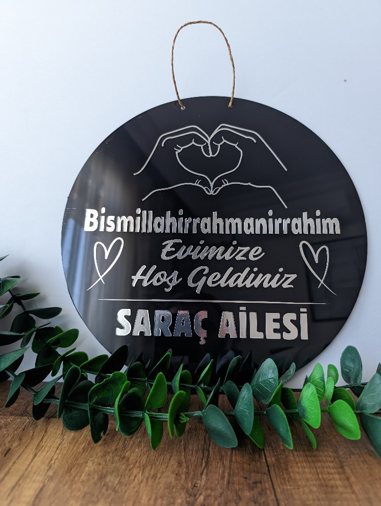 Siyah Gümüş Kapı Süsü