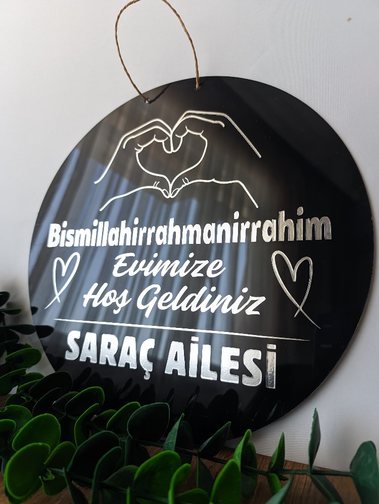 Siyah Gümüş Kapı Süsü