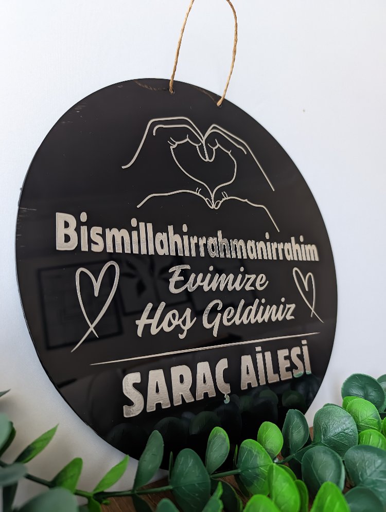 Siyah Gümüş Kapı Süsü