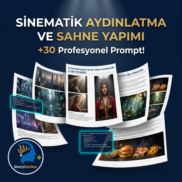 StoryDenker Türkçe Animasyon Prompt Rehberi — 50+ Hazır Prompt, 8 Kategori