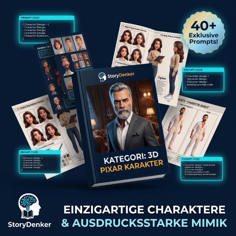 StoryDenker KI-Animations-Prompt-Handbuch | Meistere Pixar, Cinematic & Anime Styles