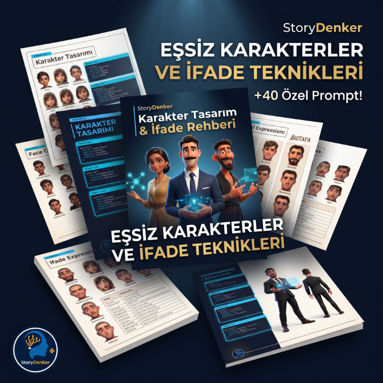 StoryDenker Türkçe Animasyon Prompt Rehberi — 50+ Hazır Prompt, 8 Kategori