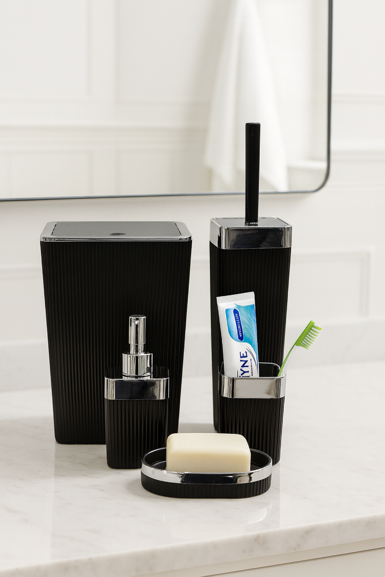 5’li Banyo Düzenleyici Set | Şık, Dayanıklı ve Pratik 