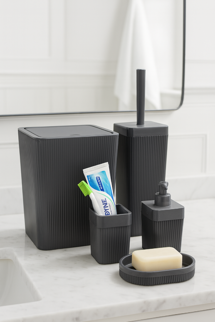 5’li Banyo Düzenleyici Set | Şık, Dayanıklı ve Pratik 