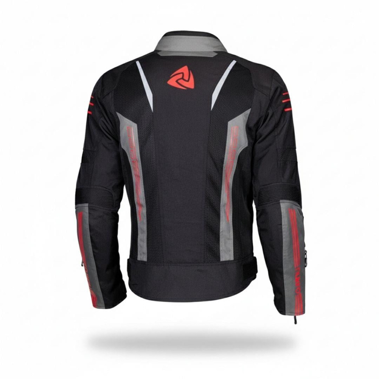 Nukrowear Guardio Kırmızı Erkek 3 Mevsim Motosiklet Ceketi